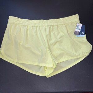 Womens DSG Mid Rise Stride Run Shorts‎ Yellow Size 2X NWT